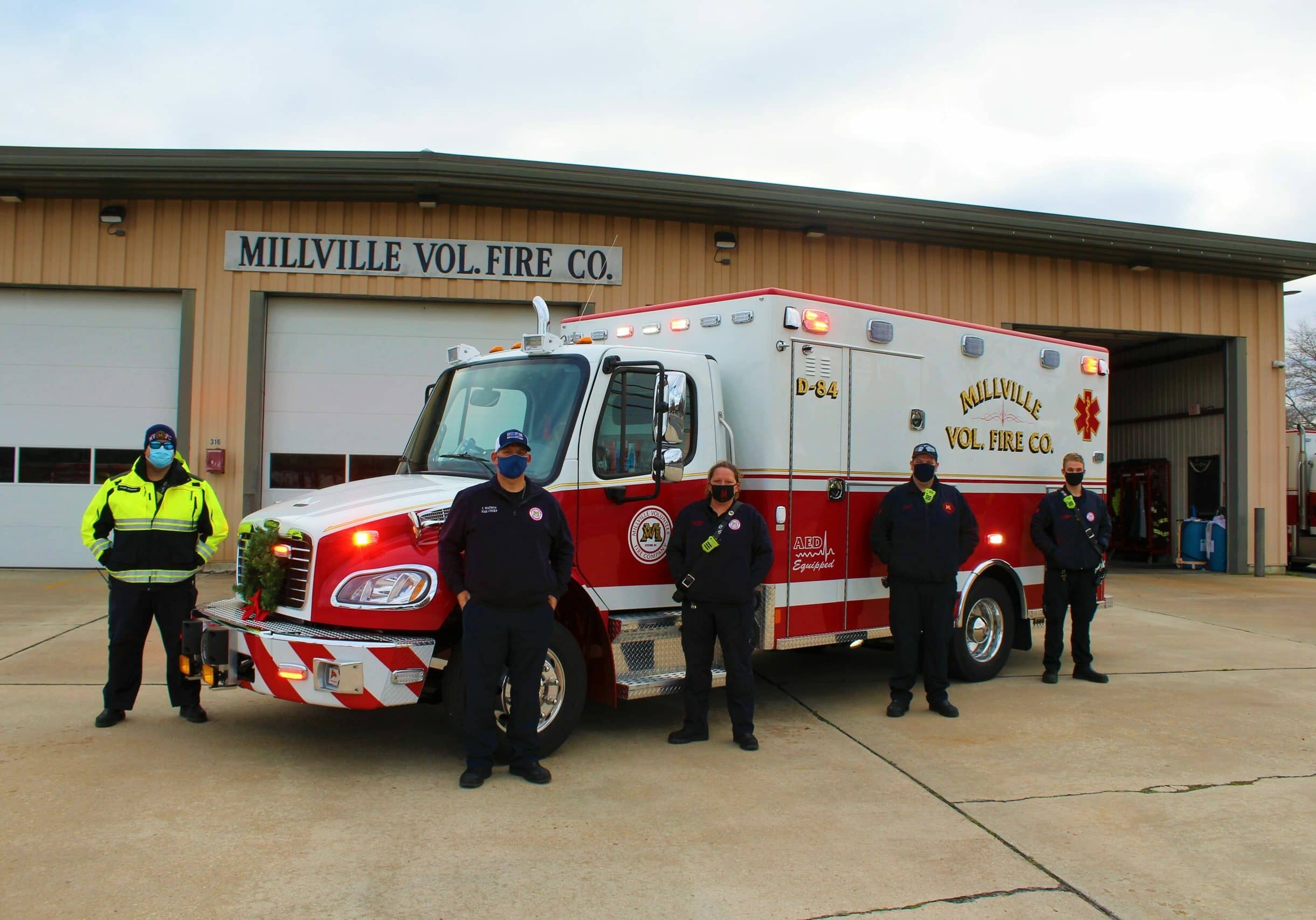 Photo courtesy of Millville Volunteer Fire Company - new ambulance