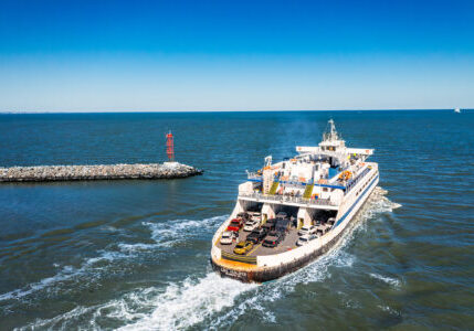 Ferry Vessel Departing Lewes