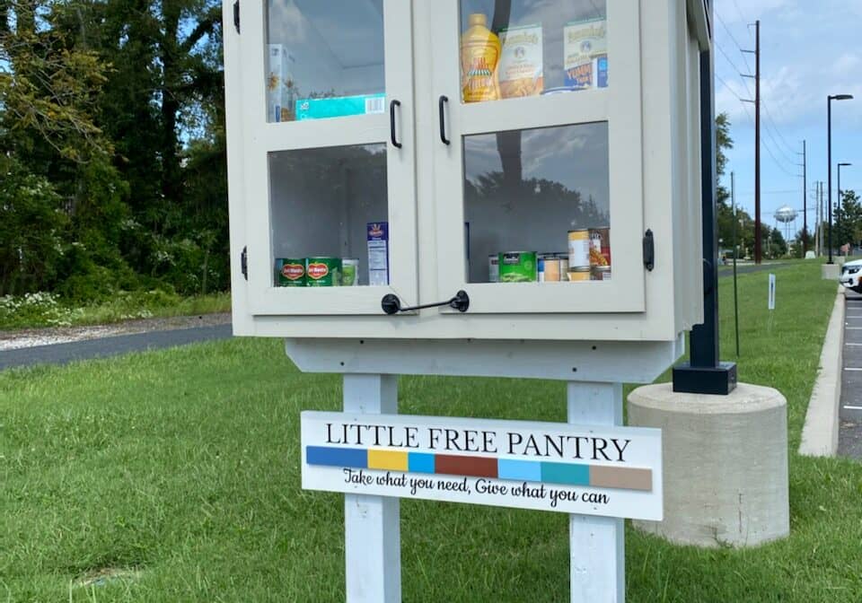 Little Free Pantry is now available at the Lewes Public Library (photo courtesy, Lewes Public Library)