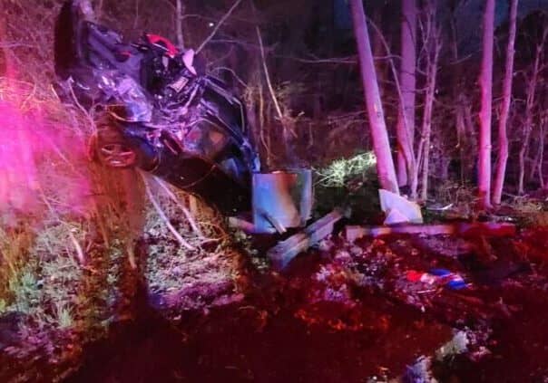 Crash, Shortly Rd., Georgetown 041121 (photo courtesy of Georgetown Fire Co.)