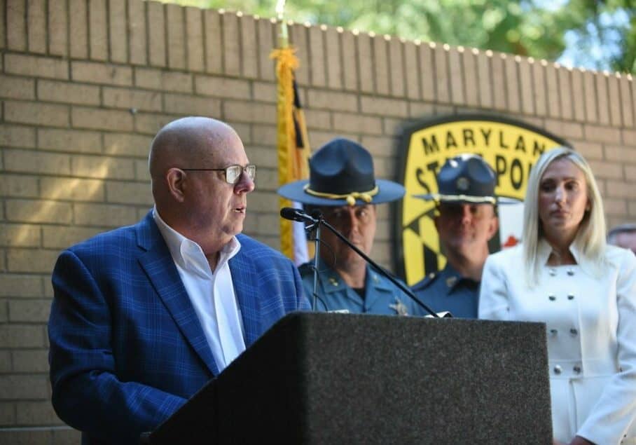 Md. Gov. Larry Hogan discussed an anti-crime initiative Thursday in Worcester Co. - photo courtesy of the Office of Md. Gov. Larry Hogan