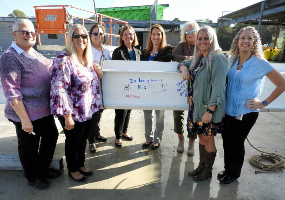A topping off event was held at the construction site of the new Howard T. Ennis School (photo courtesy of Indian River School District)