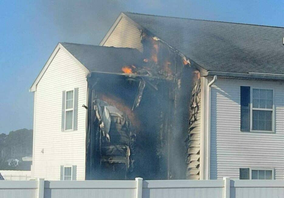 Fire, Shoppes at Long Neck Blvd. (photo courtesy of Indian River Vol. Fire Co. / Shore News Beacon)