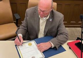 Mayor Bill West--signing