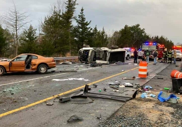 3-vehicle crash, Route 1 near Milton Dec. 22nd photo courtesy of Milton Fire Dept.
