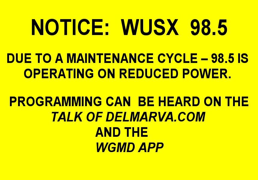 NOTICE-WUSX-Reduced-Power