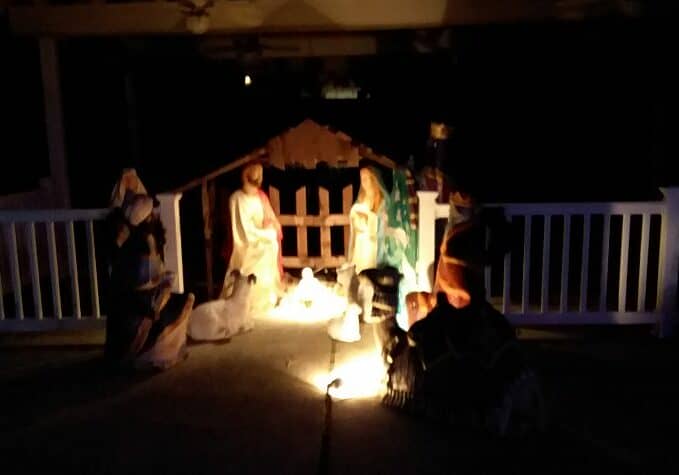 Nativity's temporary new home at Grotto Pizza