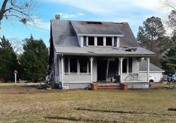House Fire, East New Market photo courtesy of Maryland State Fire Marshal