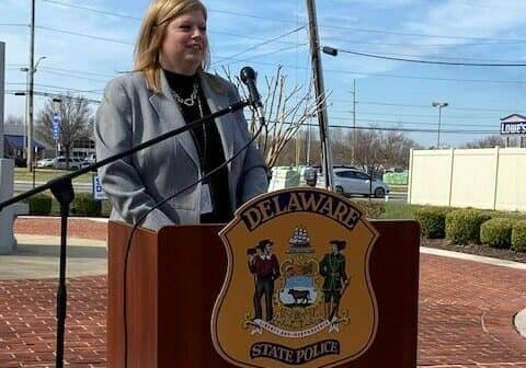 Delaware Office of Highway Safety Director Kimberly Chesser spoke Mar. 16th in Dover (photo courtesy of Delaware Office of Highway Safety)