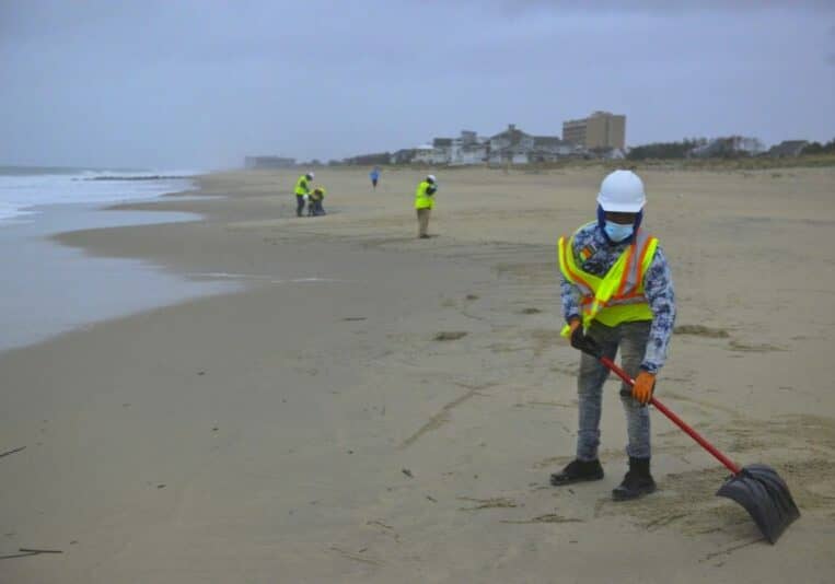 Photo in Delaware, courtesy of the US Coast Guard and DNREC