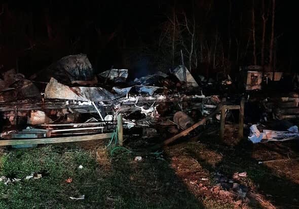 Fatal Fire, Preston Md. Dec. 14 2020 (photo courtesy of Md. State Fire Marshal's Office)