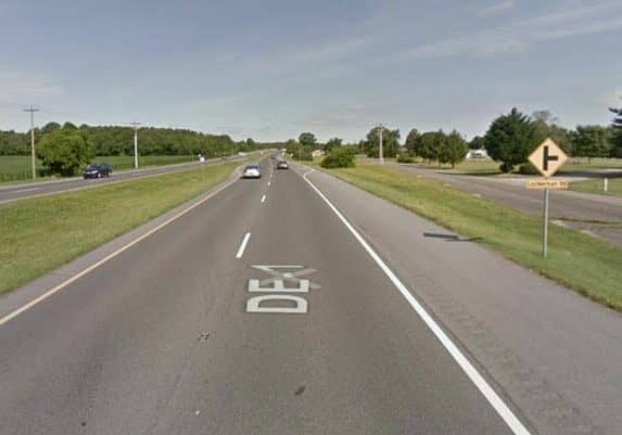 Rt 1 & Lockerman (image shared by Delaware State Police)