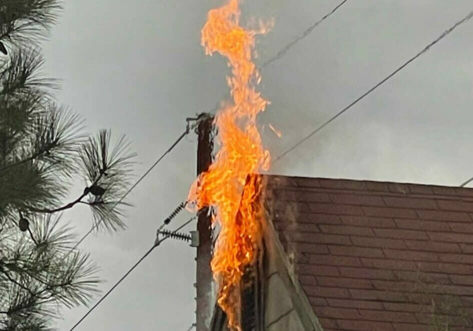 Fire on Tuscola Ave., Salisbury (photo courtesy of Salisbury Fire Dept.)