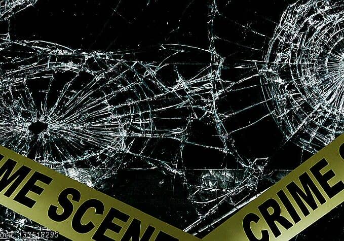 Crime Scene-broken glass window - Image © shutterstock_133518290