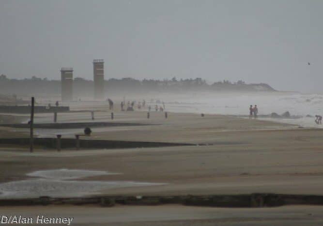 Stormy Beach - Looking north towards the Point
