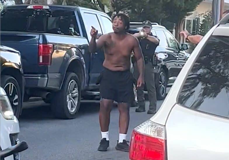 Shawn Q. White was taken down by officers after going on a violent rant in downtown Rehoboth Beach this past Saturday. Image courtesy Kent Anderson