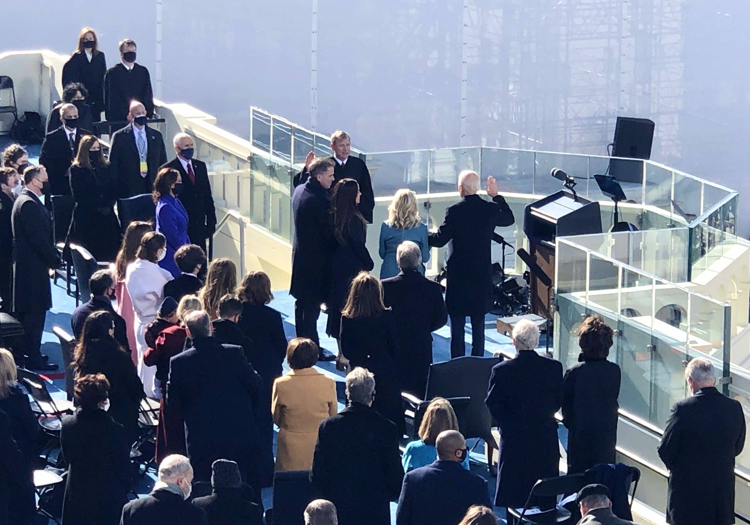 President Joe Biden was sworn in Wednesday, photo courtesy of the office of US Sen. Chris Coons