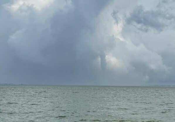 Waterspout captured by Robin M. Reed, Long Neck, shared to / by Shore News Beacon.