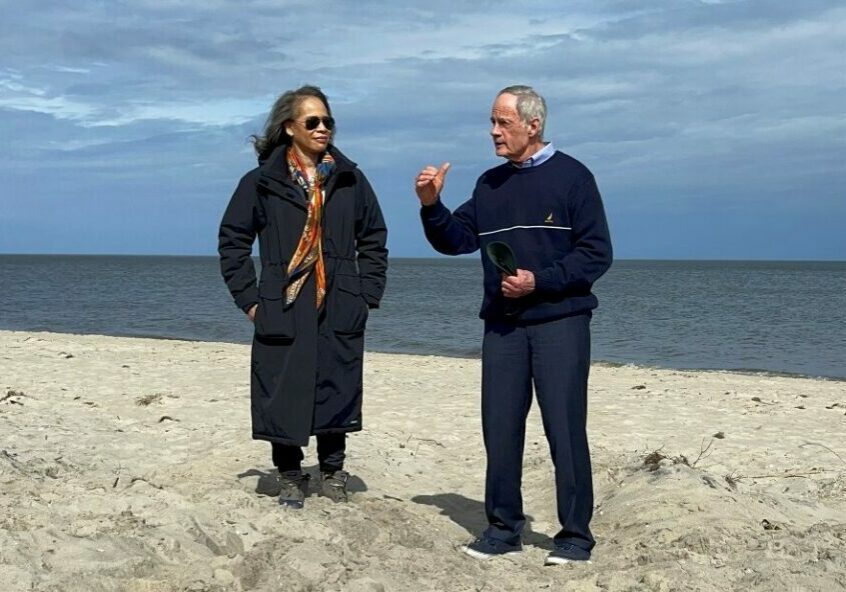 Congresswoman Lisa Blunt Rochester and Senator Tom Carper visited two Delaware beach communities Tuesday. (photo courtesy of Sen. Tom Carper's Office)
