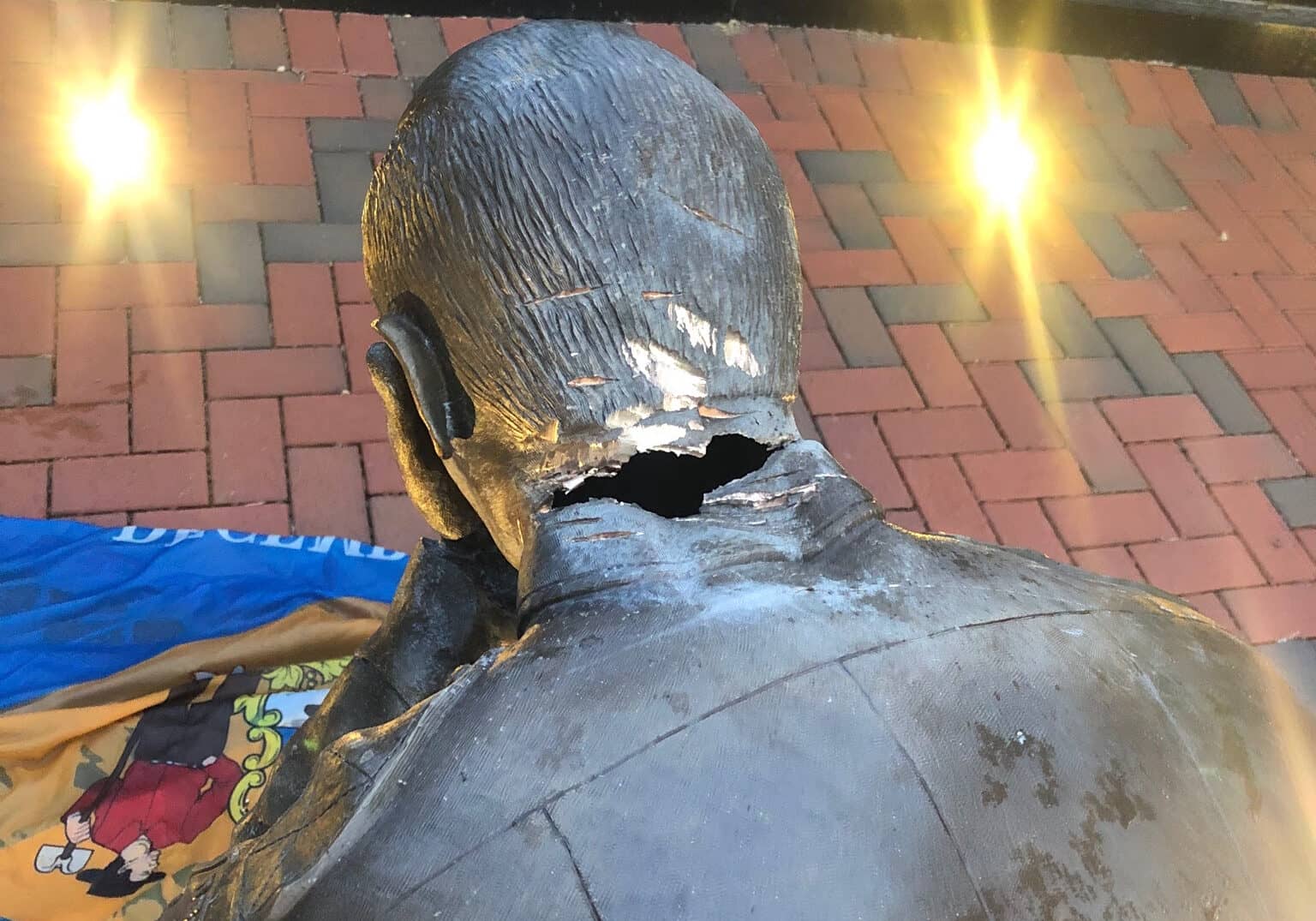 law enforcement memorial vandal