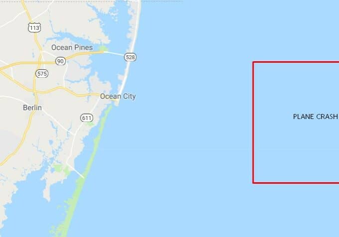 plane crash ocean city
