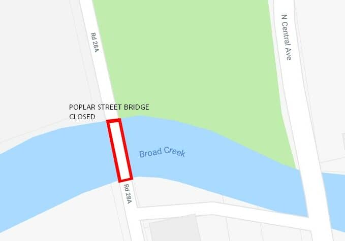 poplar street bridge laurel closed