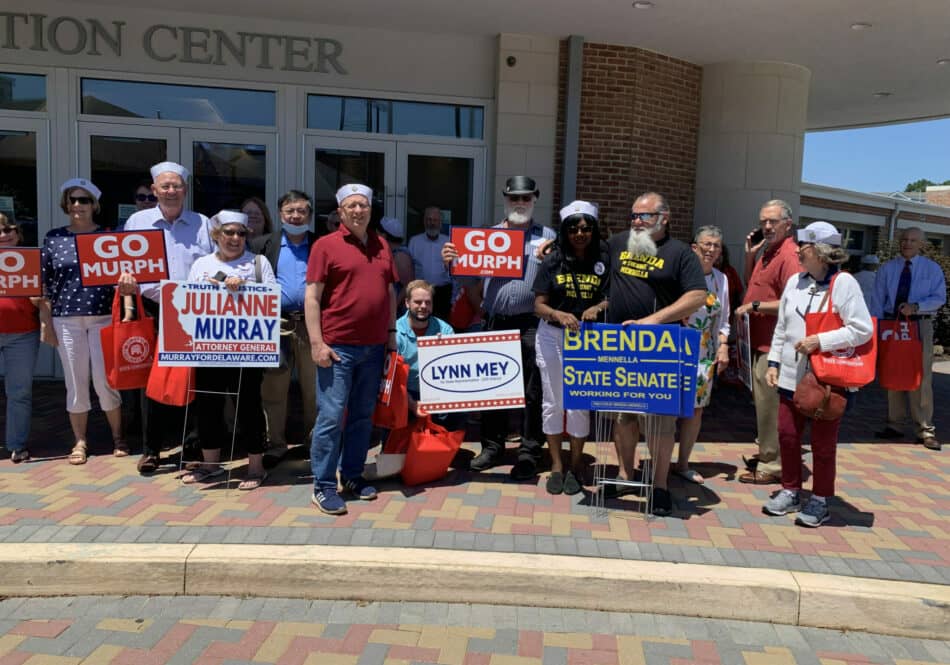 Delegates to the Delaware Republican Convention in Rehoboth Beach organized for a parade Saturday in Rehoboth Beach (photo courtesy of Delaware GOP)