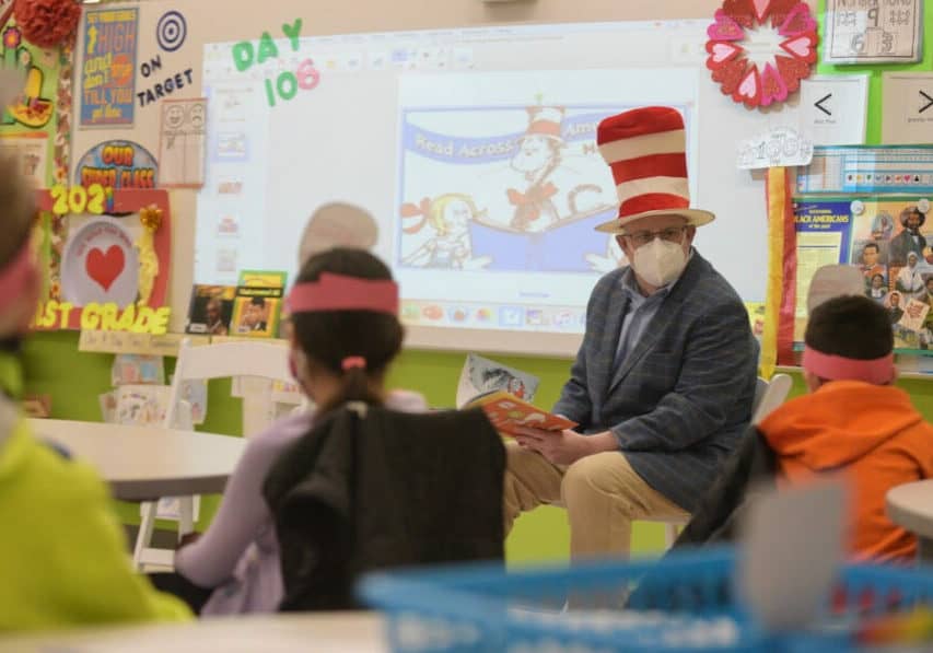 Gov. Larry Hogan visited Easton Elementary School Friday (photo courtesy of the Governor's Office)