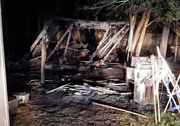 Fire on Ellendale Circle, Sunday Apr. 4th. Photo courtesy of Md. State Fire Marshal's Office